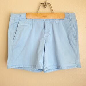 Old Navy Size 10 Pale Blue Casual Dress Shorts Pockets Flat Front